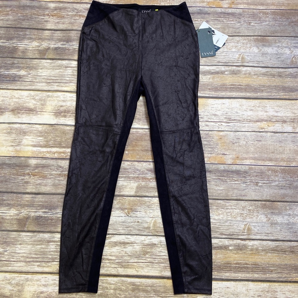LYSSE Trent Buffed Suede Ponte Pull On Leggings petite